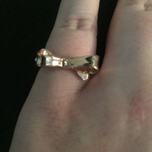 Kate spade rose gold bow ring